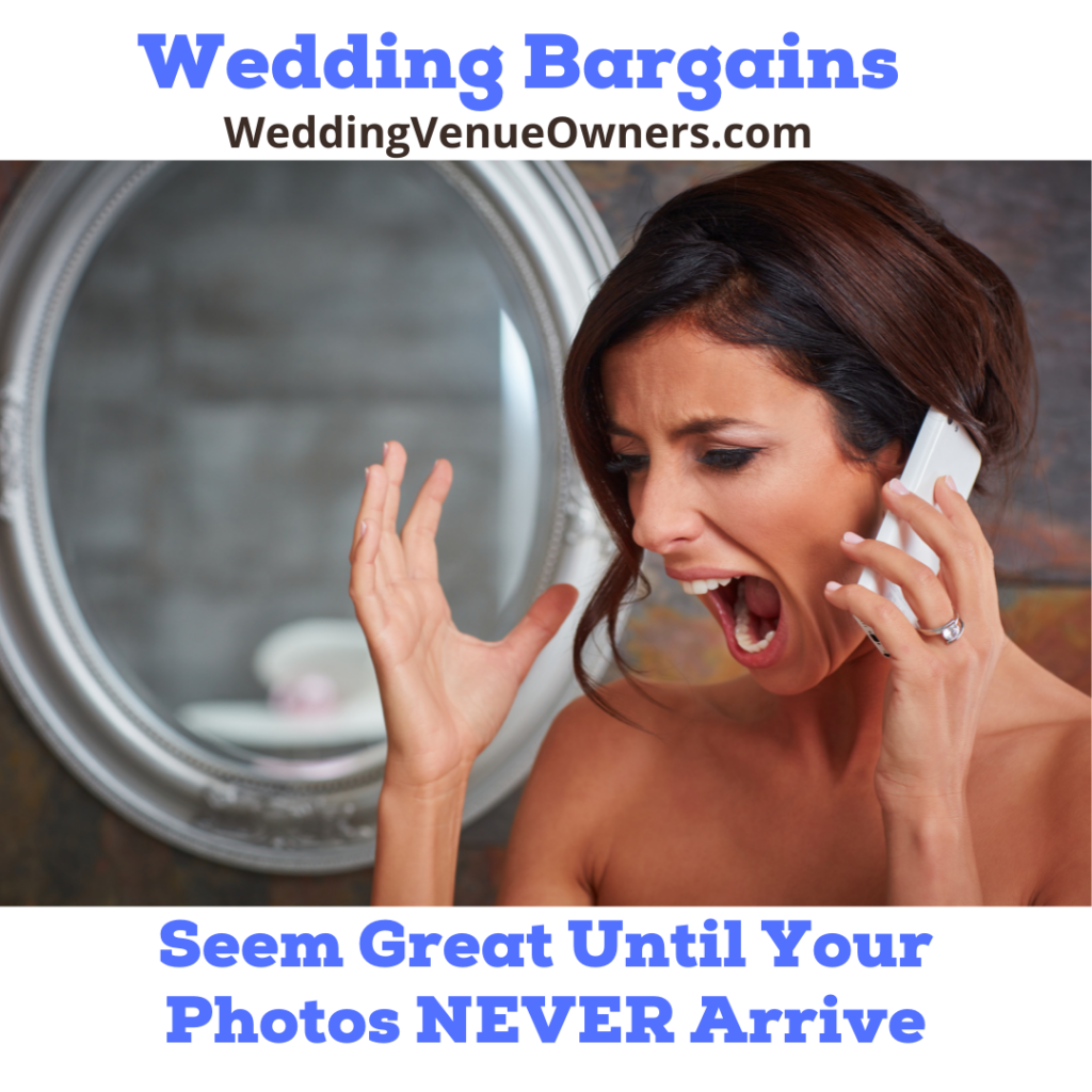 Wedding Scams, Wedding Bargain, Cheap Wedding, Wedding Deals, Too Good To Be True, wedding venue owners, how to start a wedding venue, wedding vendors, wedding scam, wedding contract, wedding advice, wedding coach, wedding planning