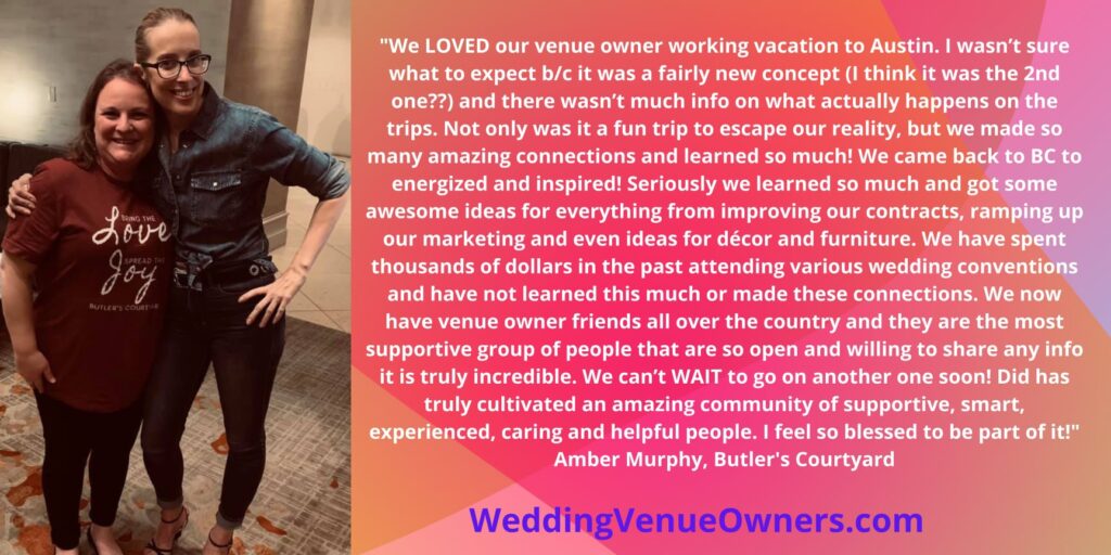 Didi Russell, Wedding Coach, Wedding Education, wedding venue coach, wedding venue education, wedding knowledge, how to start a wedding venue, wedding venue owner working vacations