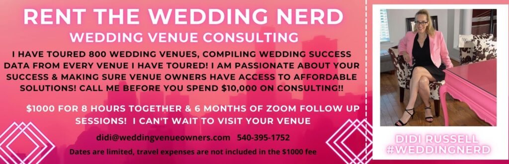 Wedding Venue Consulting, Wedding Venue Owner Coach, Wedding Venue Education, Wedding Venue Owners, Wedding Business Coach, Wedding Venue Strategies 