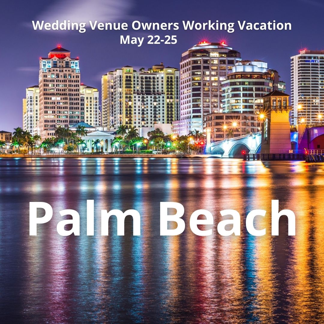 wedding venue owners working vacation to