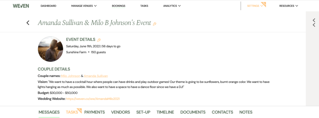 How To Use WEVEN Wedding Venue CRM Demo