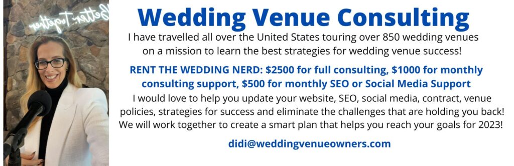 Wedding Venue Consulting, Rent The Nerd, Wedding Venue Coach