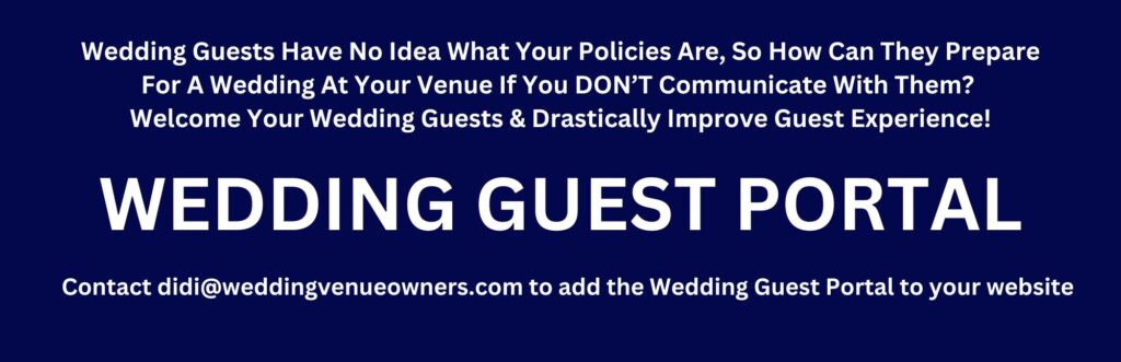 Wedding Guest Portal, wedding venue education, wedding website traffic, wedding venue SEO