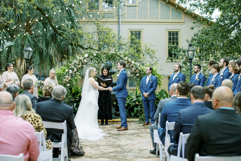 The 10 Best Wedding Venues in New Orleans, wedding ceremony, wedding reception, wedding venue owner, locally owned wedding venue, wedding venue education, wedding venue consulting, wedding venue coach, bride, groom, wedding guests, bridesmaids, groomsmen, courtyard wedding ceremony