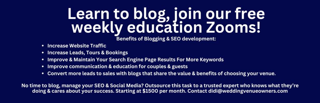 Wedding Venue Owners Working Vacation, New Orleans. Wedding Venue Owner Education, Wedding Venue Conference, Wedding Venue Seminar, Wedding Education Seminar, Wedding Education Conference, Wedding Venue Coach, Wedding Venue consulting, wedding venue business coach