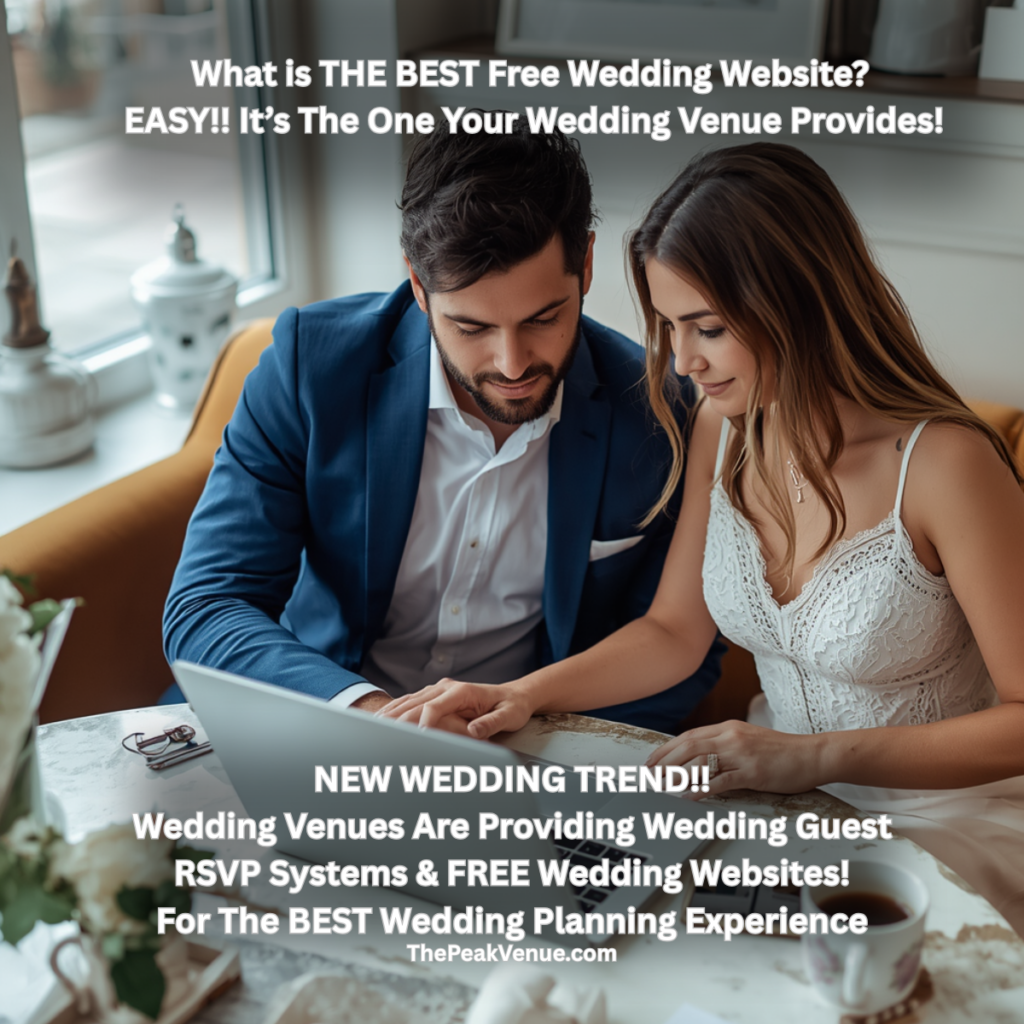 Engaged couple in Birmingham AL using a Free wedding website provided by their wedding venue