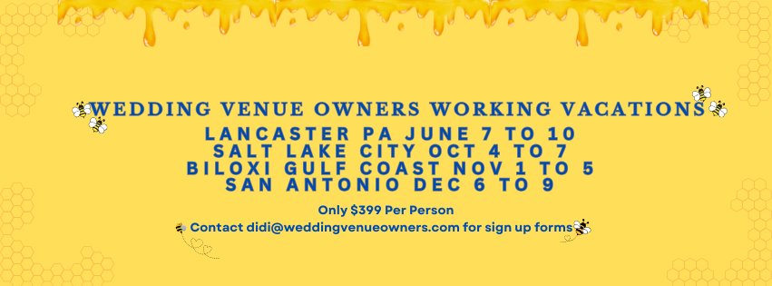 Wedding Venue Owners Working Vacations