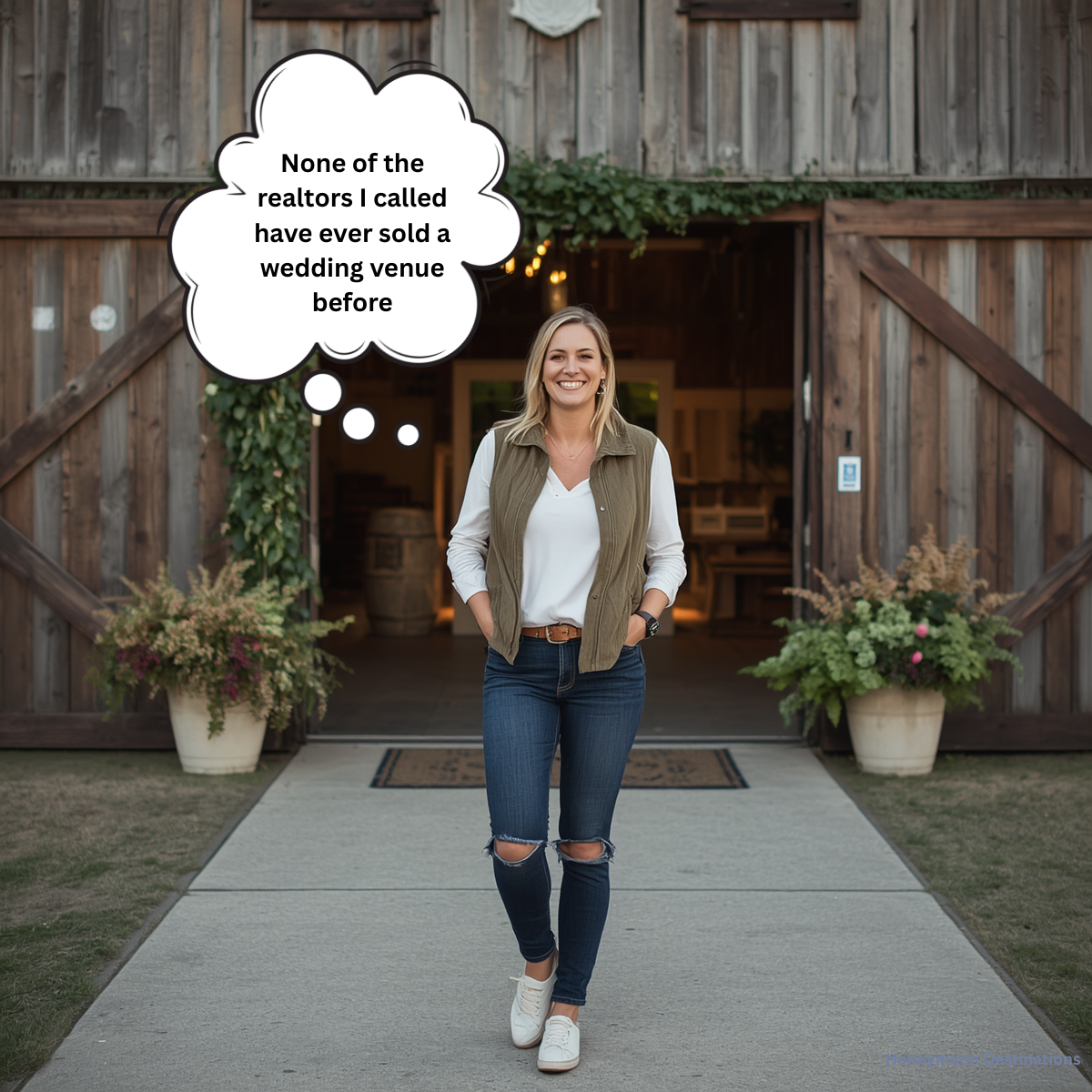A small business wedding venue owner wanting to sell their venue so they can retire