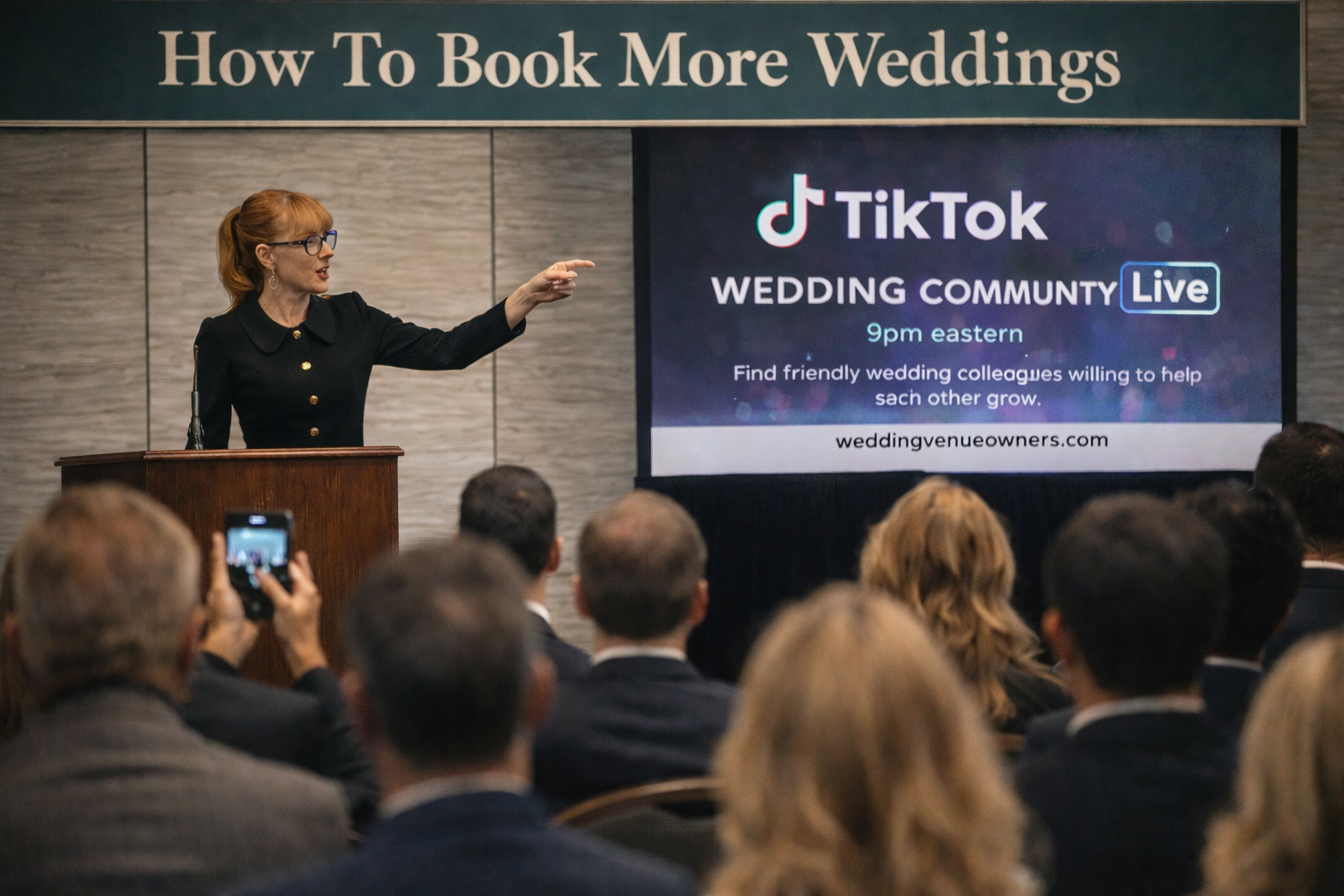 TikTok wedding venue community TikTok wedding venue strategies and education by wedding venue consultant wedding venue Coach Didi Russell