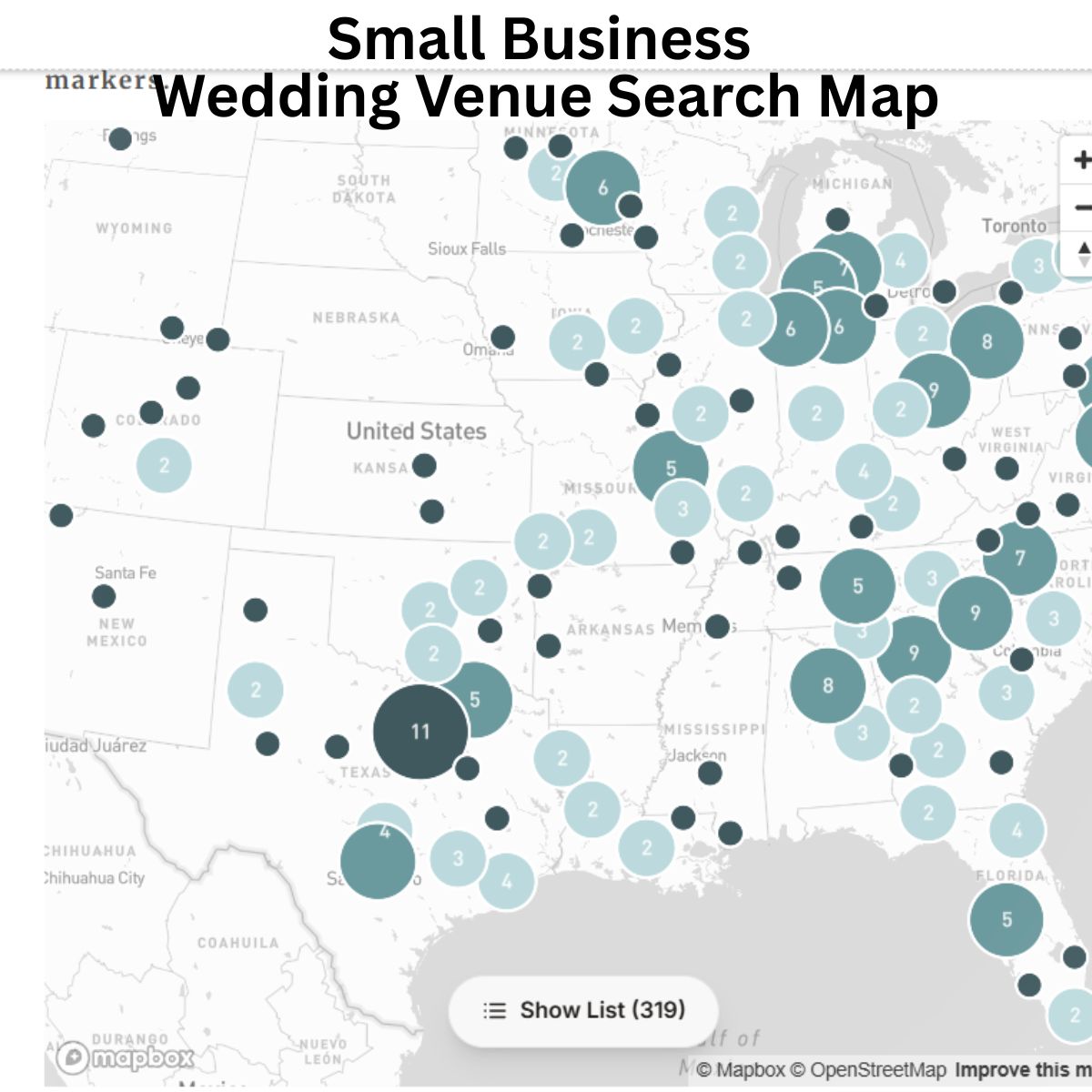 Instead of starting with large wedding advertising websites consider exploring the Small Business Wedding Venue Search Map at WeddingVenueOwnerscom