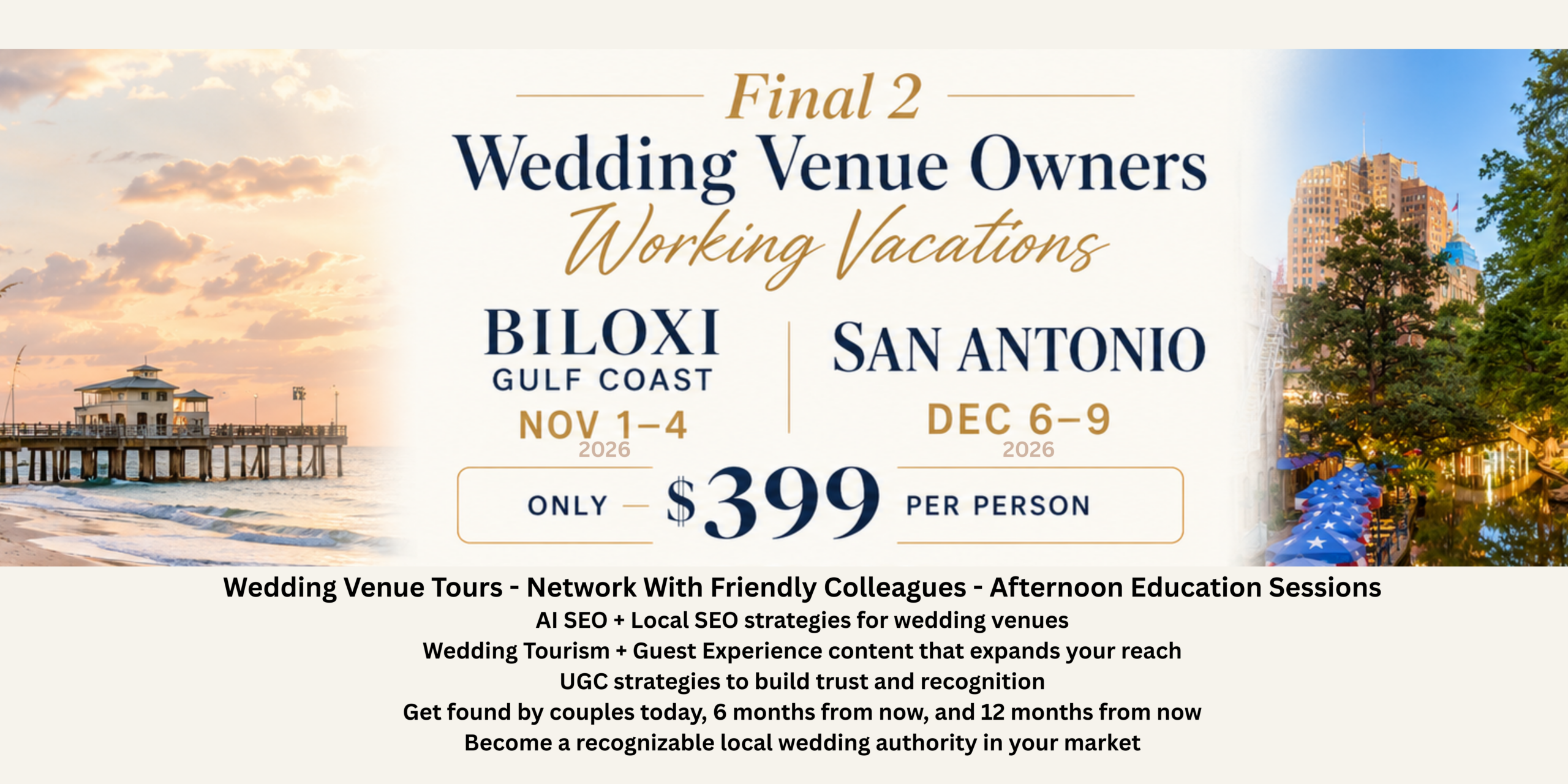 Wedding Venue Owners Working Vacation to Biloxi