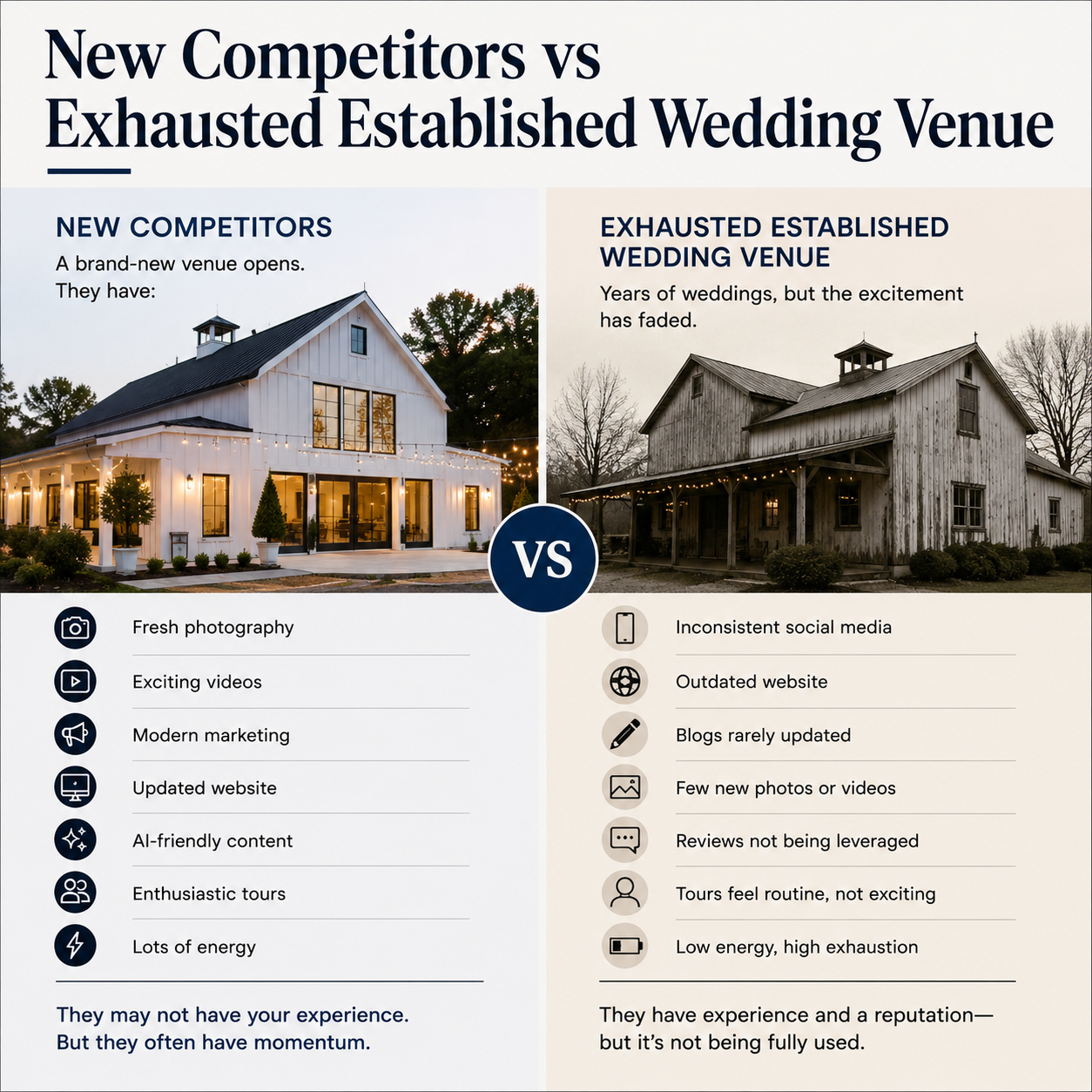 Established wedding venues vs newly opened wedding venues