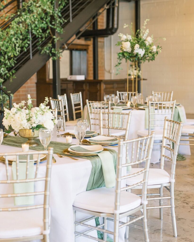Wedding reception at The Event at Two Ten near Winston-Salem NC