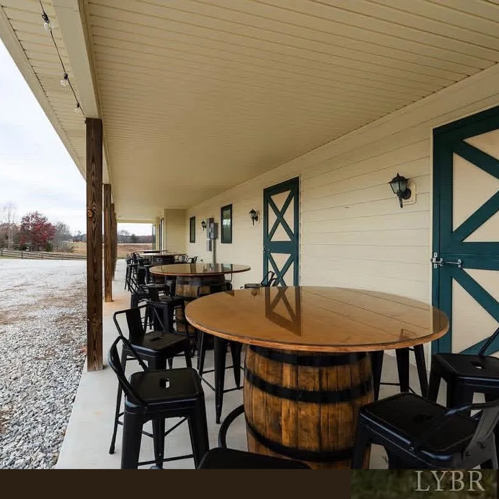 Wedding and event venue for sale in Appomattox Virginia with covered reception area