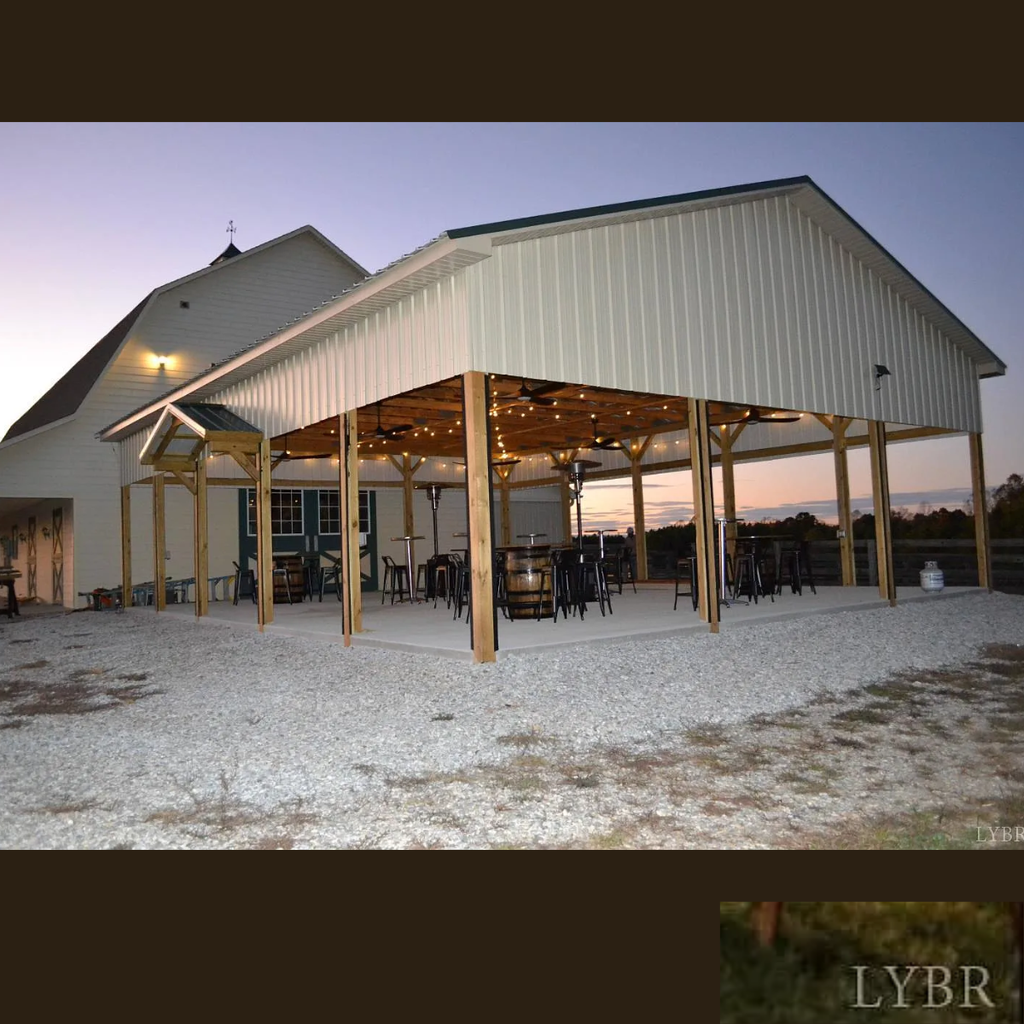 Wedding venue property for sale in Appomattox VA with reception space and covered pavilion