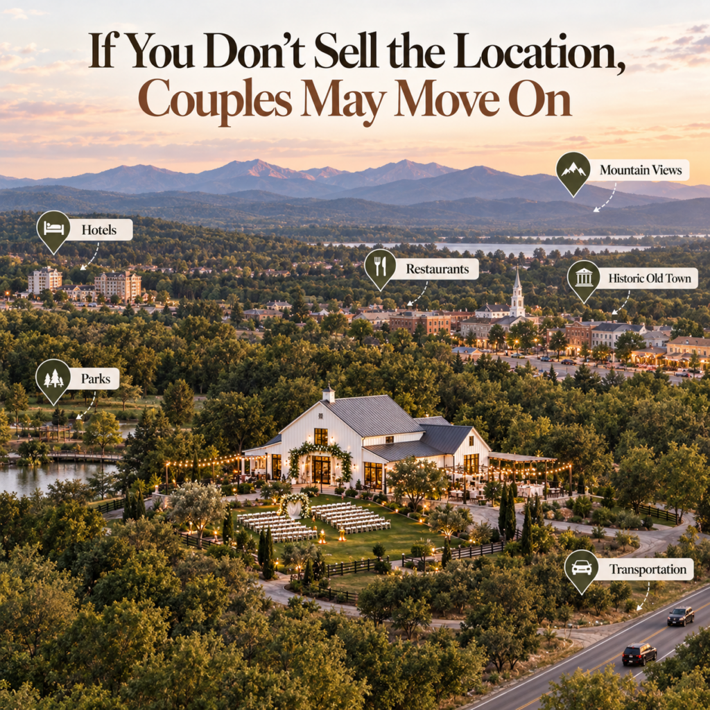 Wedding venue for a destination weekend wedding with restaurants, transportation, wedding guests experience