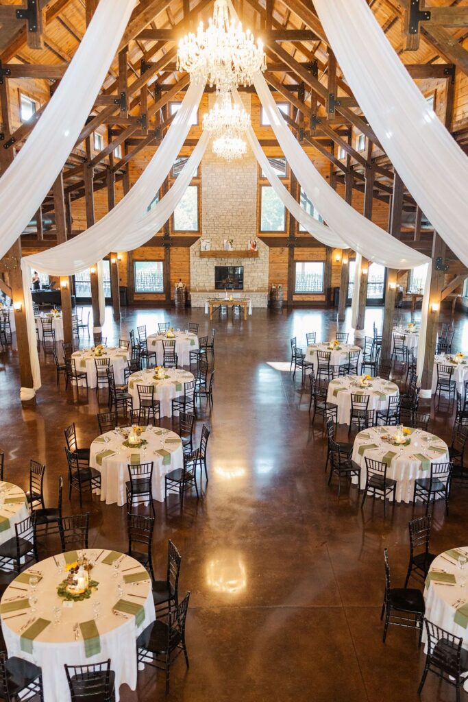 Indoor fireplace wedding ceremony at Hanover Reserve near Cincinnati Ohio
