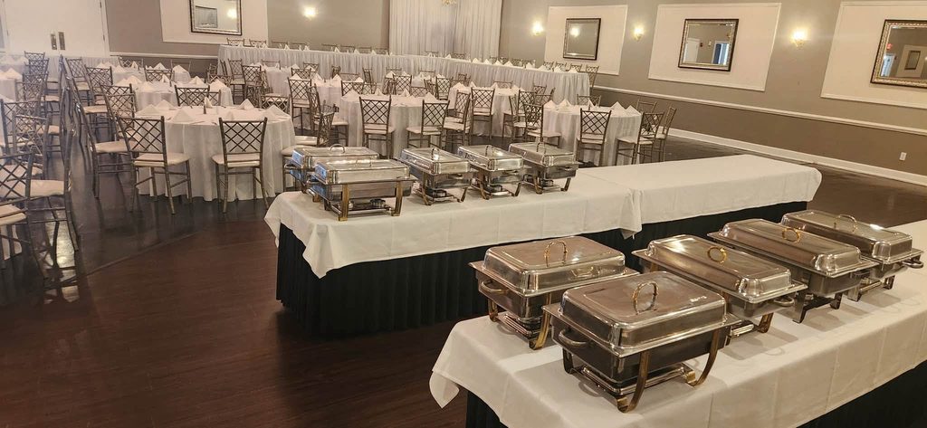 Professional wedding catering and reception service at The Christy